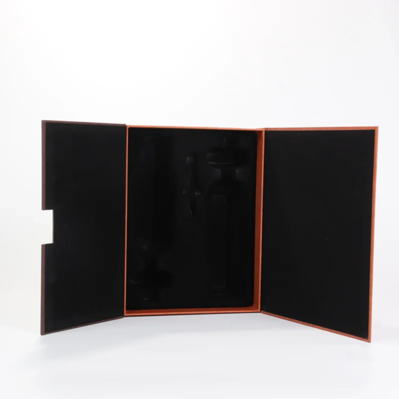 Two-Bottle Cardboard Wine Gift Box with Magnetic Flap and Handle 5