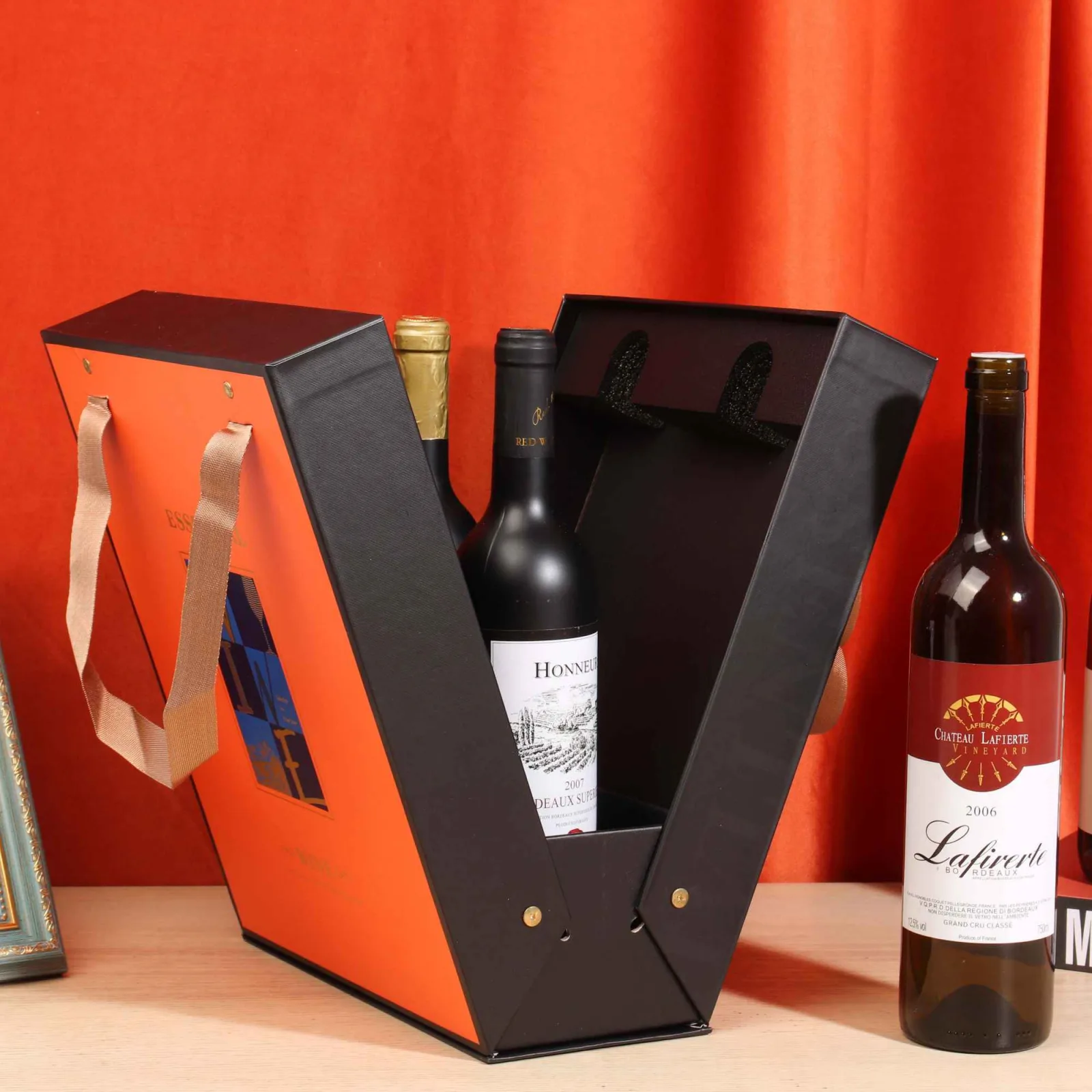 Luxury Double-Door Rigid Wine Gift Box 2