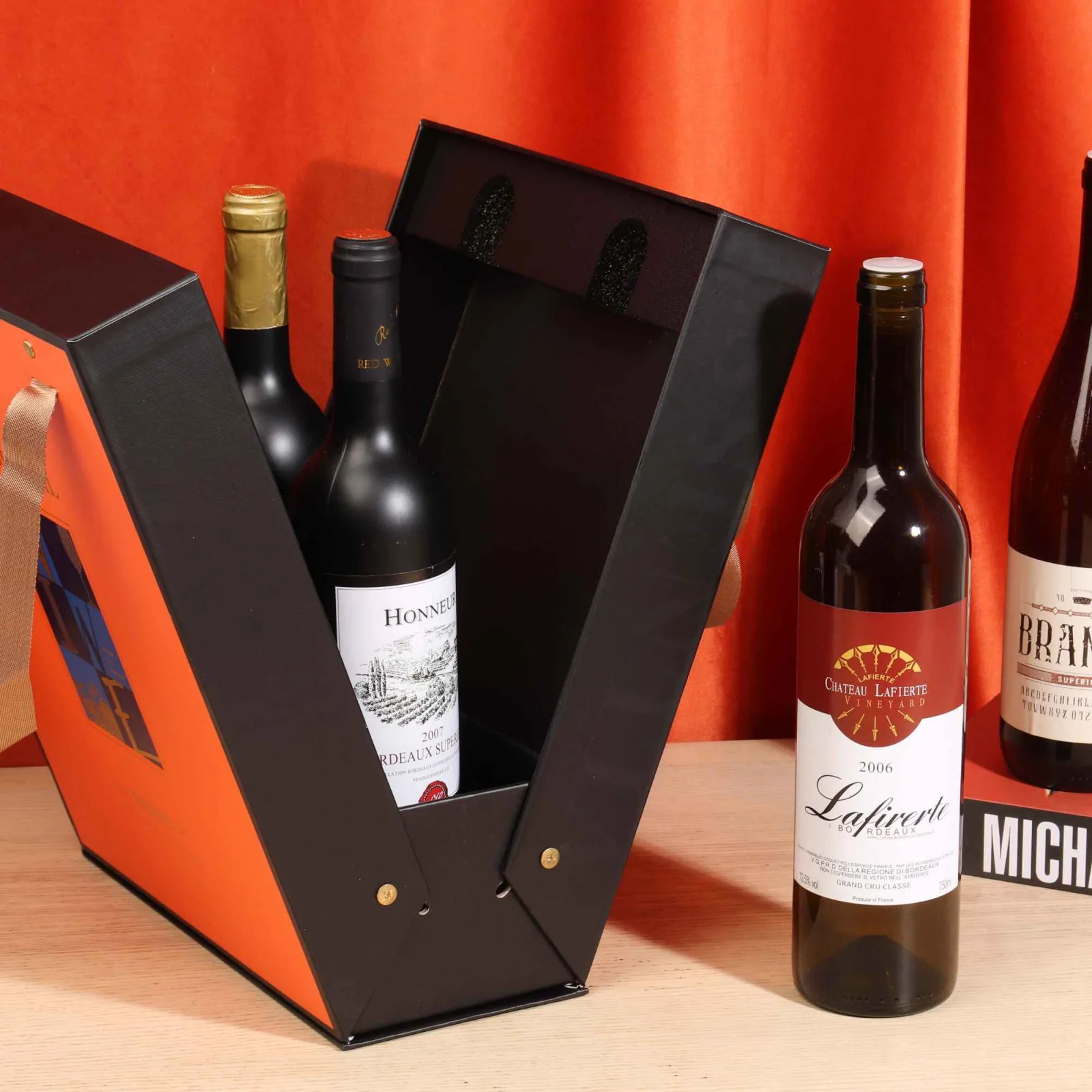 Luxury Double-Door Rigid Wine Gift Box 3
