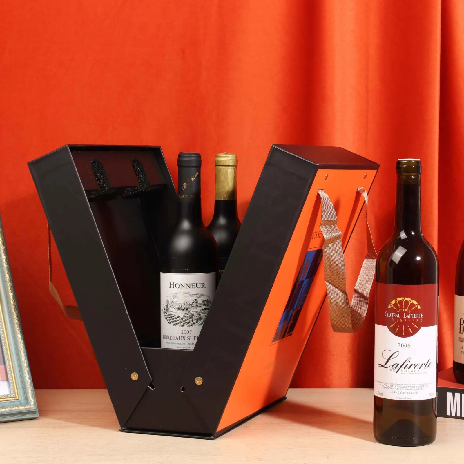 Luxury Double-Door Rigid Wine Gift Box 4