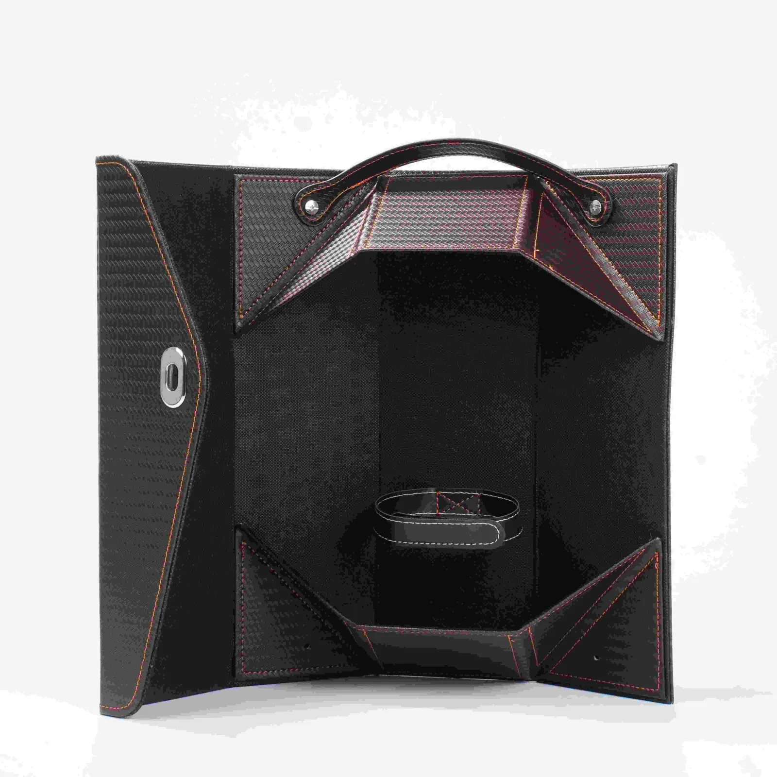 Winery Leather Single-Bottle Wine Gift Box with PU Handle