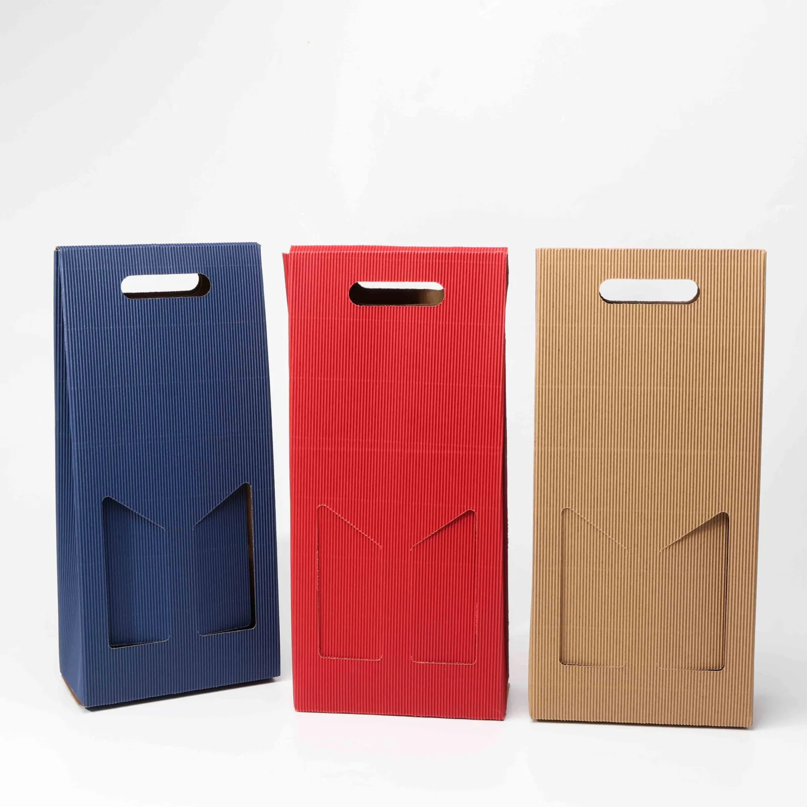 Corrugated Wine Shipping Box with Handle, 1-3 Bottles 5